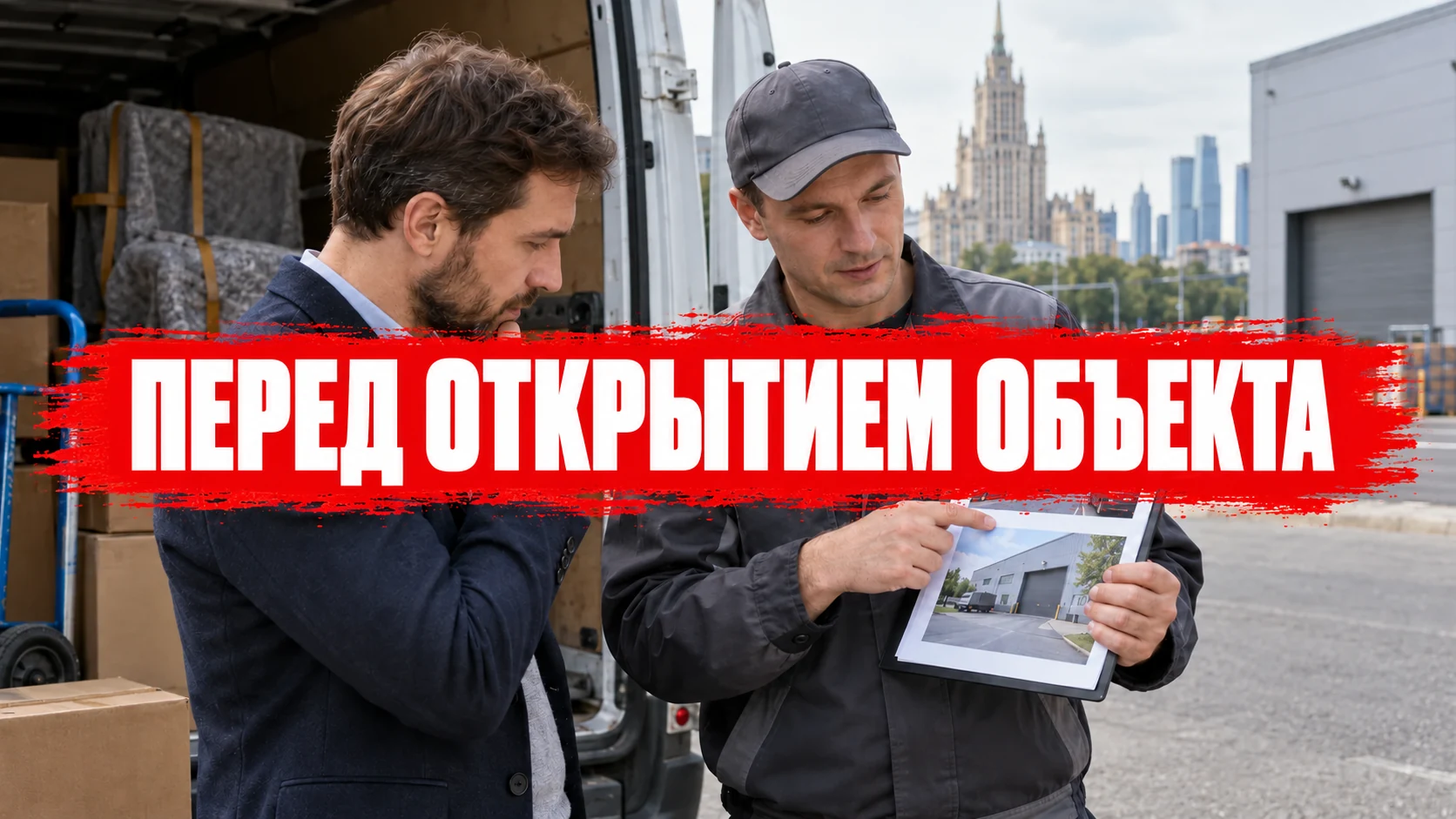 Координатор и рабочий обсуждают перечень задач на объекте